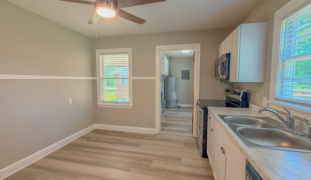 wide angle kitchen view