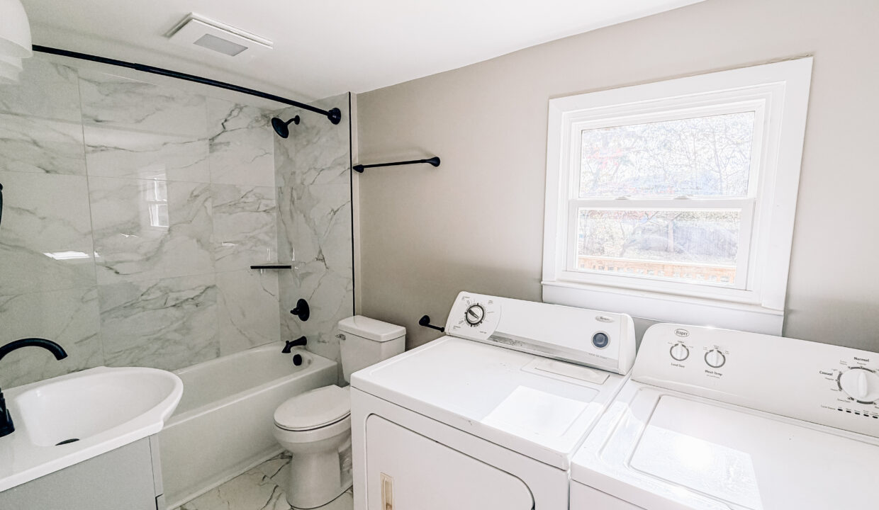 bathroom and laundry